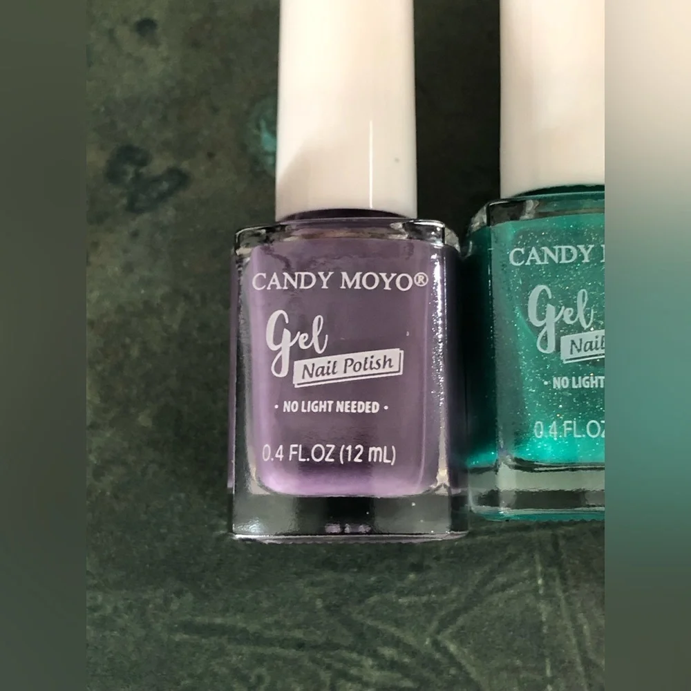 4pack Candy Moyo gel nail polish in lavender royal blue emerald green mauve‎ new